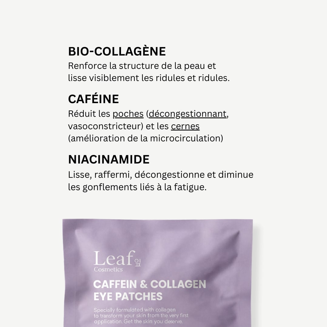 Patchs Hydrogel Anti-Cernes - Caféine, Collagène, Niacinamides